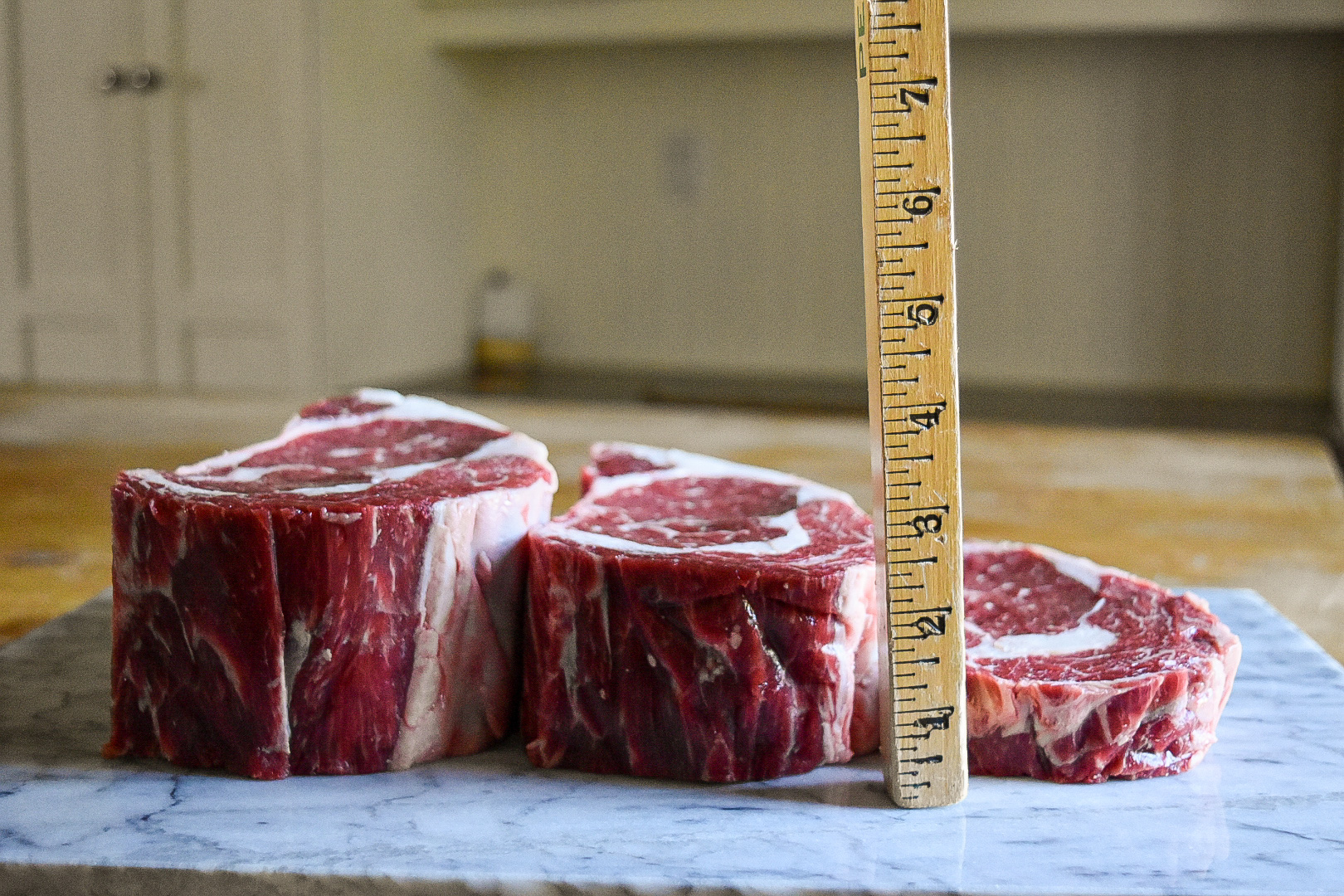 Thick Steaks of Angus Beef at Heatherlea in Caledon